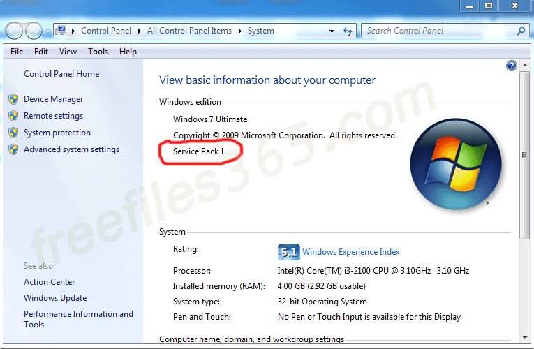 windows service pack 1 64 bit