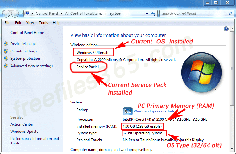 View System Informations on Windows on 