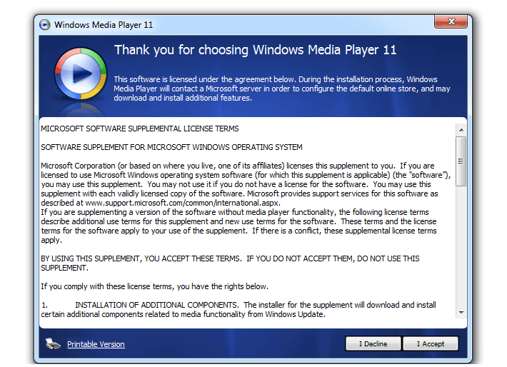 Download Windows Media Player 11 for Windows 7, Vista, XP