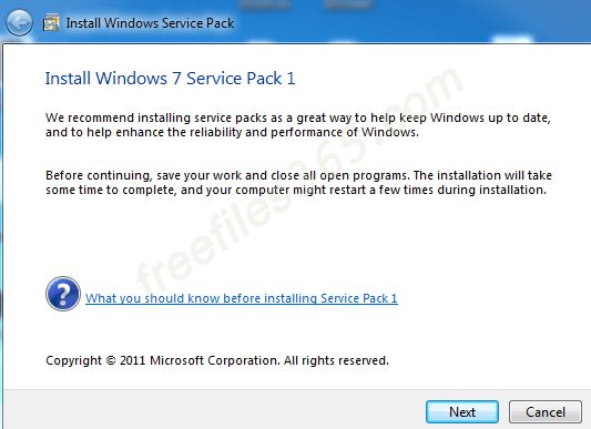 Download Windows 7 Service Pack 1 SP1 Offline Installer KB976932
