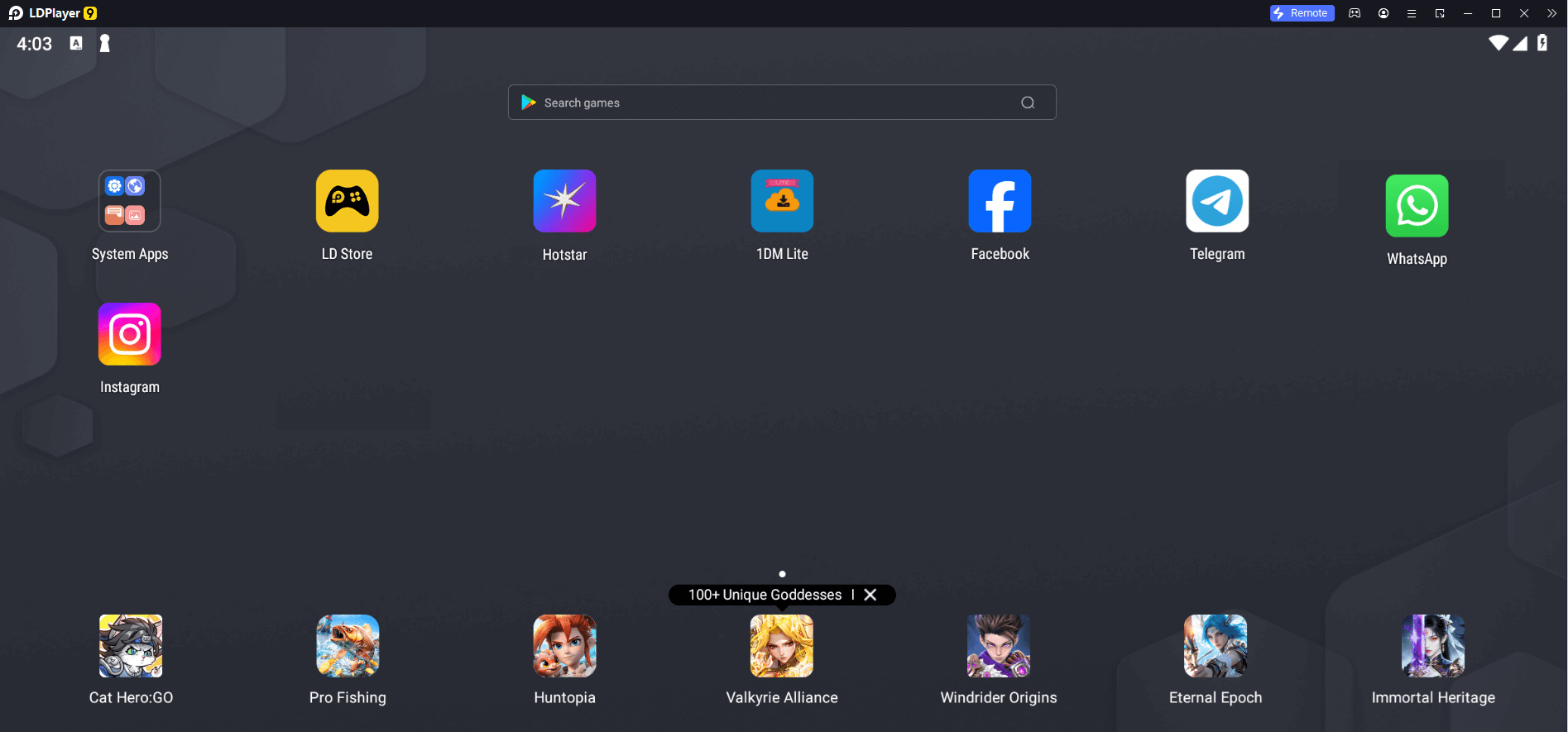 LDplayer 9 Dashboard